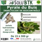 Insecticide BTK de biocontrôle contre les chenilles de la pyrale du buis, SOLU