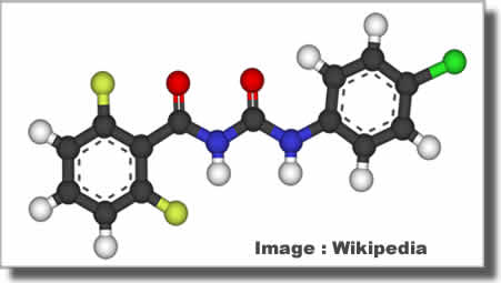Schema molecule diflubenzuron